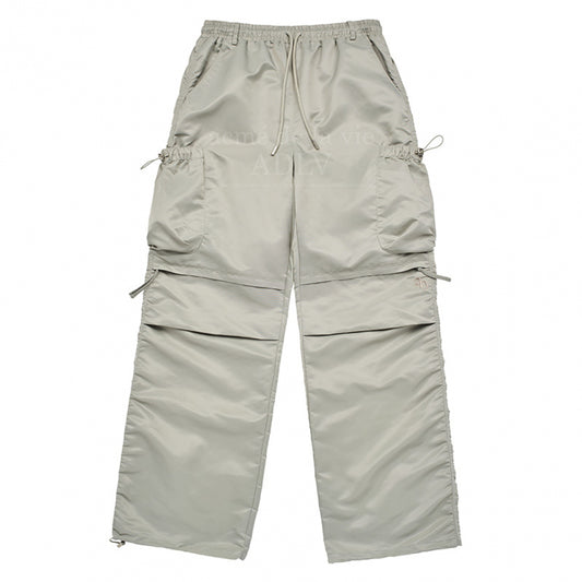 SIDE PUCKERING POCKET PANTS BEIGE