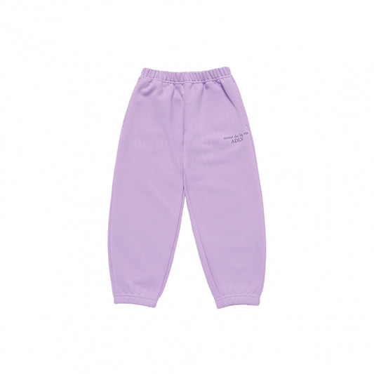 KIDS BASIC LOGO PANTS LIGHT PURPLE