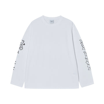 DROP STAR BEAR LONG SLEEVE T-SHIRT WHITE