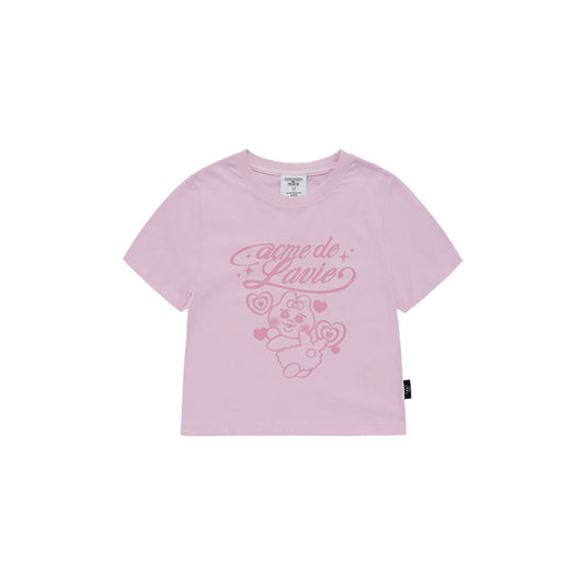 OPANCHU USAGI X ADLV WOMAN OPANCHU CROP SHORT SLEEVE T-SHIRT LIGHT PINK