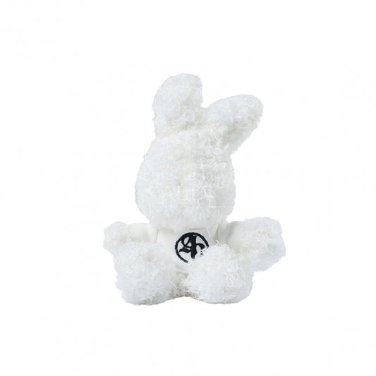 FUZZY RABBIT DOLL KEY RING WHITE