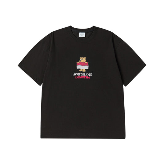 ADLV BEAR FOR INDONESIA SHORT SLEEVE T-SHIRT BLACK