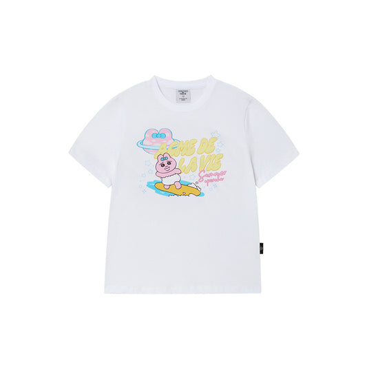 OPANCHU USAGI X ADLV WOMAN SURFING OPANCHU STANDARD SHORT SLEEVE T-SHIRT WHITE