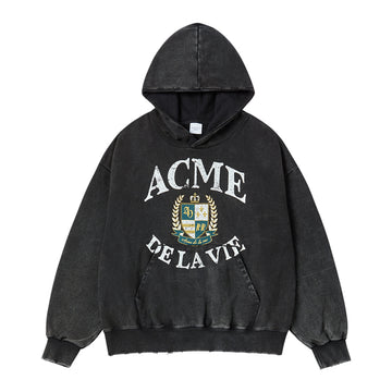 [acmé de la vie X HOSHI] OVERSIZE WASHING HOODIE BLACK