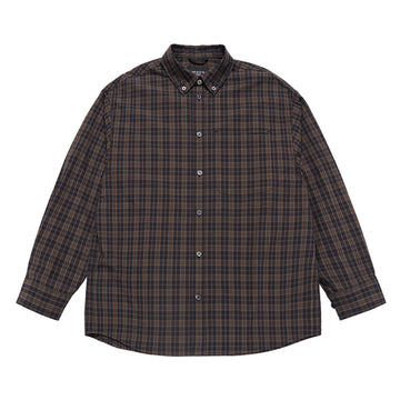 EMBO LOGO OVERSIZE CHECK SHIRTS BLACK