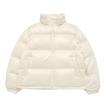 BASIC LOGO OVERSIZE SHORT DUCK DOWN JACKET IVORY