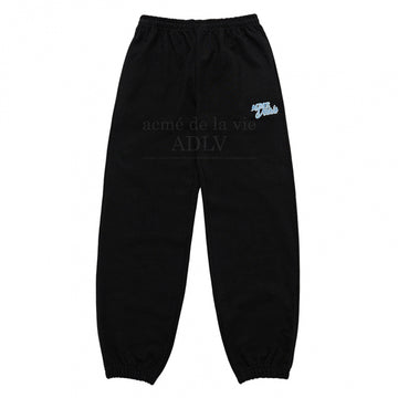 [acmé de la vie X HOSHI]  ROUND SCRIPT BOUCLE LOGO PANTS BLACK