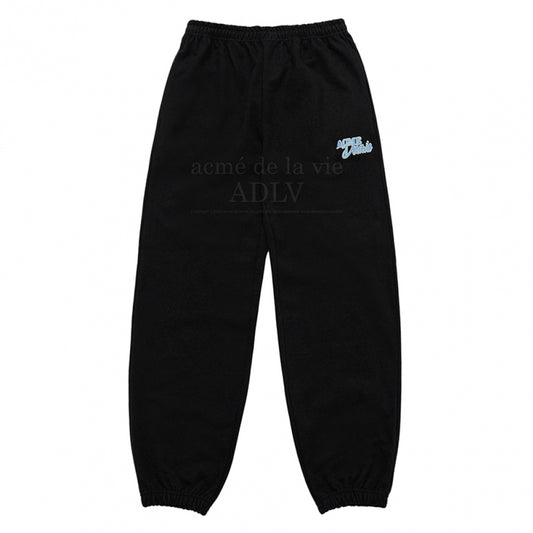 [acmé de la vie X HOSHI]  ROUND SCRIPT BOUCLE LOGO PANTS BLACK