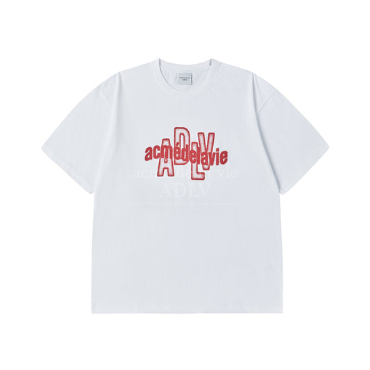 SPRAY OVERLAY LOGO SHORT SLEEVE T-SHIRT WHITE